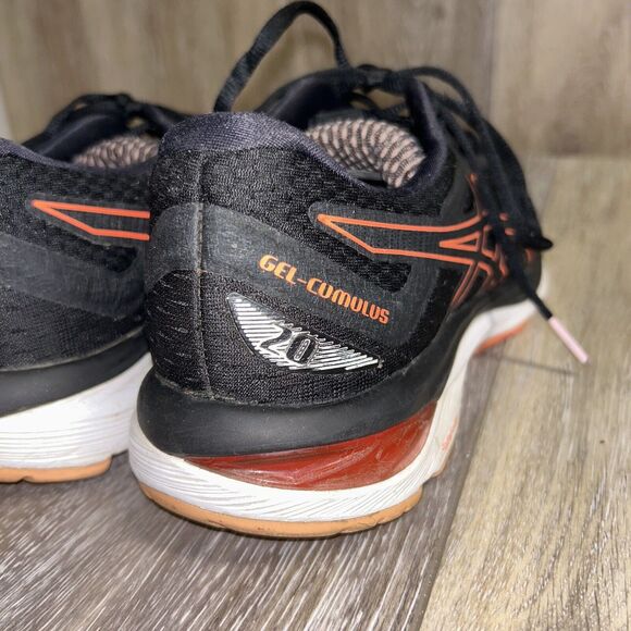 ASICS Women's US Size 9.5 Gel-Cumulus 20 Running Shoes Black Orange Flash Coral - Picture 8 of 12
